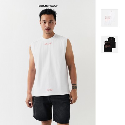  Áo Tanktop Nam Boxy Wordings, Chất Vải Cotton Thoải Mái, TT0012, SOME HOW STORE