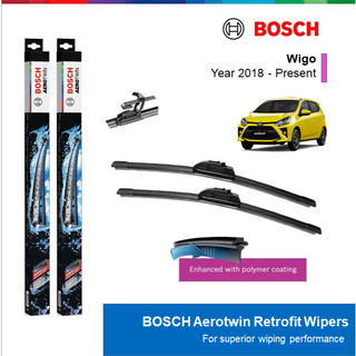BỘ GẠT MƯA BOSCH AEROTWIN 22''&14": TOYOTA WIGO ĐỜI XE 2018 ĐẾN NAY