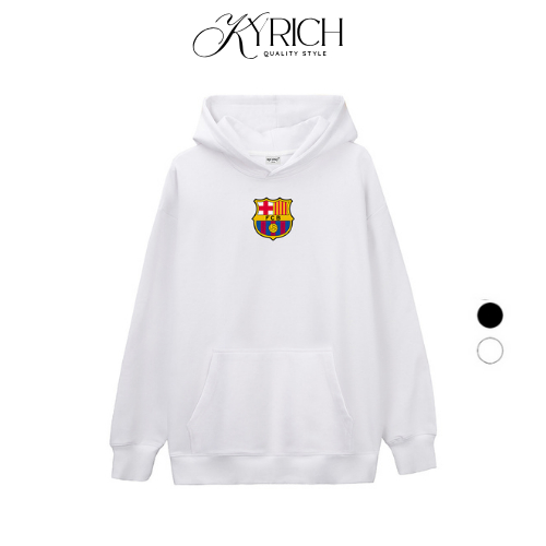Áo Hoodie Kyrich Premium Nỉ Logo Mid Câu Lạc Bộ Bóng Đá Fc Barcelona La Liga