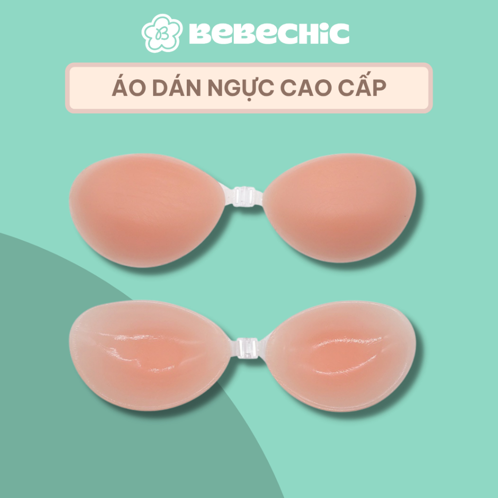 Áo Dán Ngực Silicone Trong Suốt BEBECHIC Mỏng Nhẹ, Tạo Khe Nâng Ngực, Cài Trước Chắc Chắn