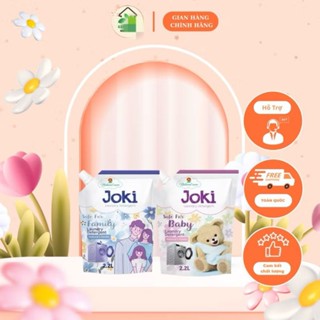 [ combo thùng 4 túi ] Nước giặt JOKI 2.2 kg an toàn cho da cả bé và gia đình Hương Thơm Dịu Nhẹ,Mềm Vải