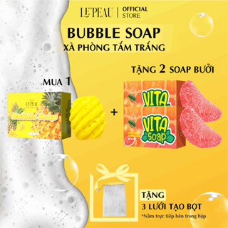  Combo Xà Phòng Dưỡng Da Sáng Hồng Bubble Soap Khóm Vita Soap Bưởi Bitter Soap Khổ Qua - LE'PEAU 