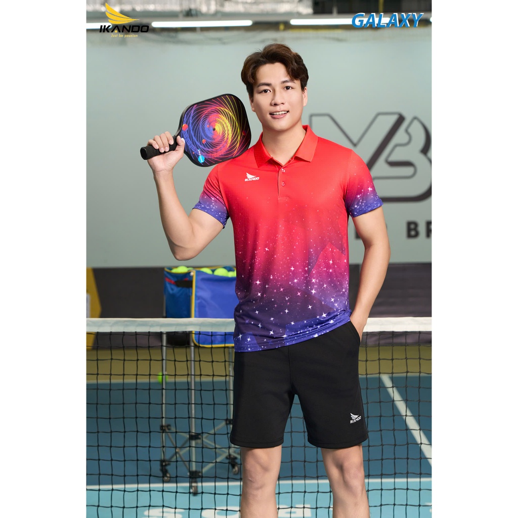 Áo Thể Thao Nam IKANDO GALAXY Cổ Trụ, Vải Thun Lạnh Nhập Khẩu, Co Giãn, Thoáng Khí - Nhiều màu