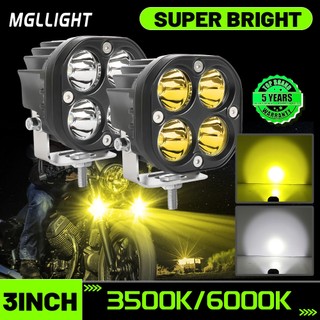 3 Inch Đèn Trợ Sáng L4Z Gắn Xe Máy 12V  Đèn Vàng / Trắng  Off road  LED Vuông Ánh Sáng