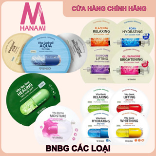 Hộp 10 Miếng Mặt Nạ BNBG các loại Dưỡng Ẩm, Hỗ Trợ Dưỡng Trắng Da Hàn Quốc 30ML