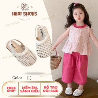 [Sẵn-Hỗ trợ đổi size] Sandal Bé Gái Đi Chơi Siêu Xinh - Dép Rọ Quai Chun Mềm Cho Bé Gái 2 đến 7 Tuổi Mẫu Mới Mùa Hè 2026