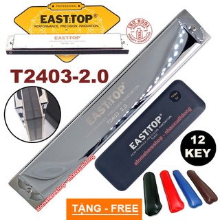 Kèn Harmonica Tremolo Easttop T2403 Ver 2.0 Comb Trong Suốt Full 12 Key
