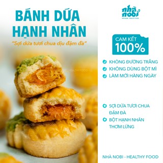 Bánh Dứa Hạnh Nhân Nhà Nobita Healthy | Ít Ngọt Bánh Mềm Thơm, Nhân Dứa Tươi Sên - Túi 250/500gr