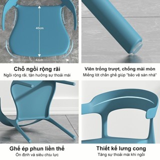 KUKA  Ghế nhựa lưng tựa sừng bò cho quán cafe nhà hàng gia đình nhẹ bền thoải mái thời trang | BigBuy360 - bigbuy360.vn