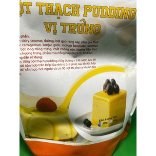 Bột thạch pudding vị trứng dùng để chế biến món ăn 1kg