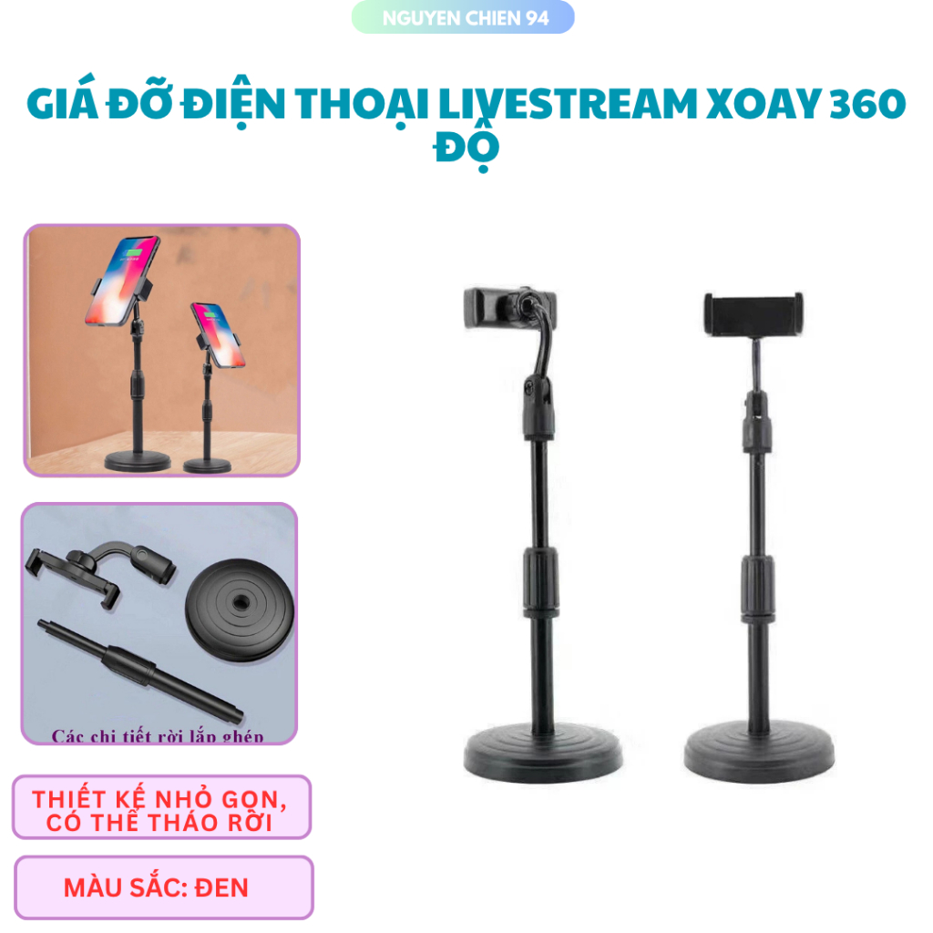 [kẹp đt L08] Giá Đỡ L08 Tiện Ích – Điều Chỉnh Độ Cao & Góc Độ, Tối Ưu Trải Nghiệm Xem & Làm Việc nhỏ