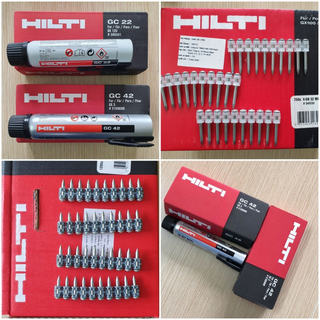 Đinh cho máy Hilti GX100 . GX120  GX3  và các loại chai gas China