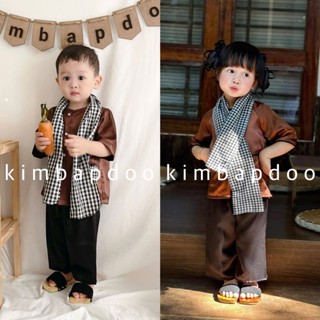 Bộ đồ nông dân bà ba cho bé trai bé gái đi chơi, đi chợ Lễ Tết kimbapdoo