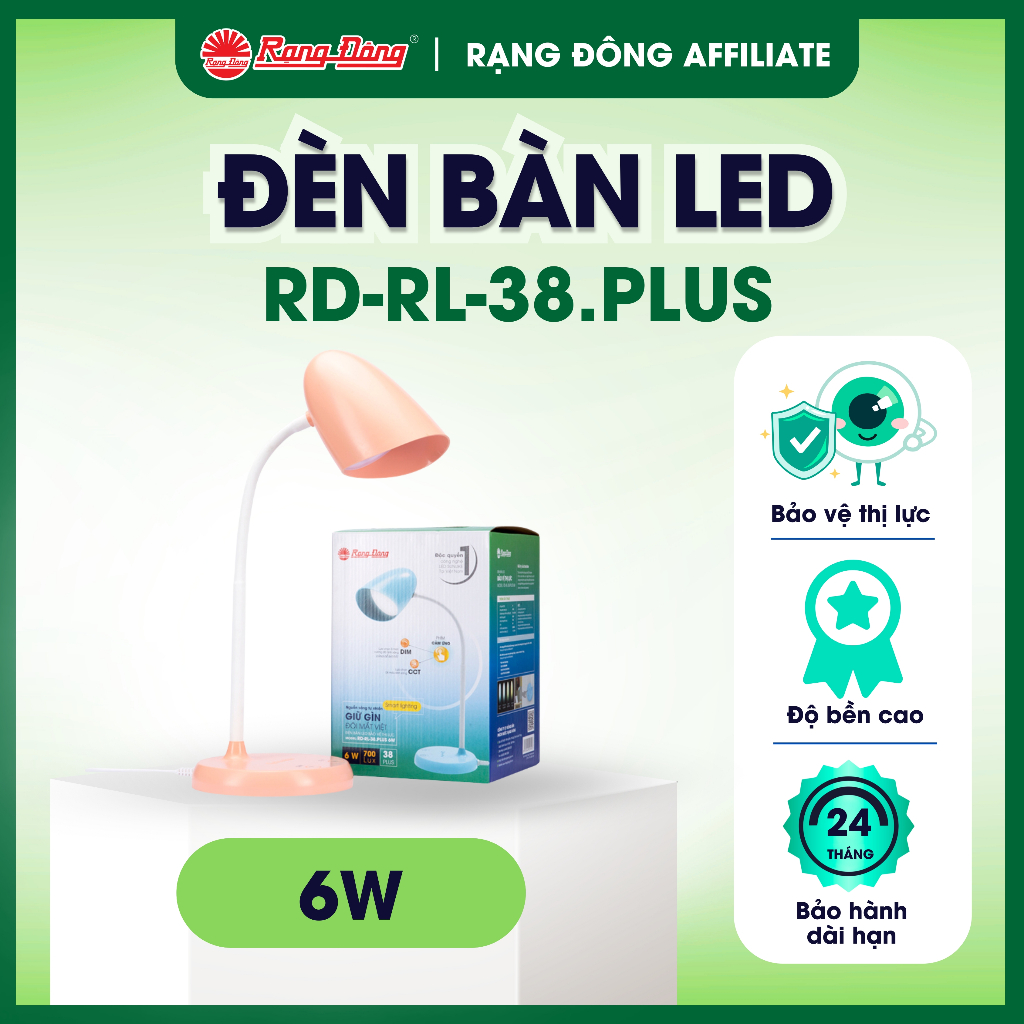 Đèn bàn bảo vệ thị lực Model: RD-RL-38.PLUS 6W