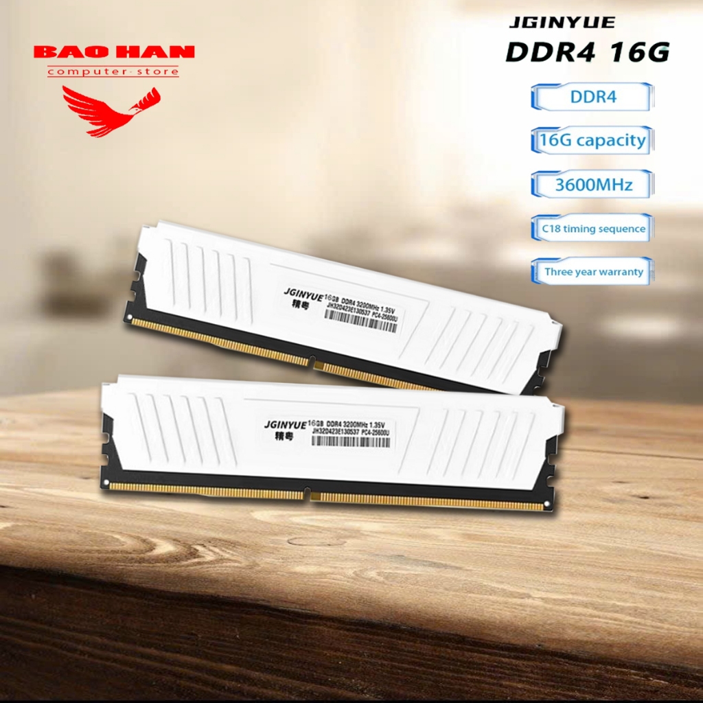 Ram Jginyue 16GB DDR4 3200MHZ (1x16Gb) Mới 100% - Hàng Chính Hãng, Bảo Hành 36 Tháng Đổi Mới