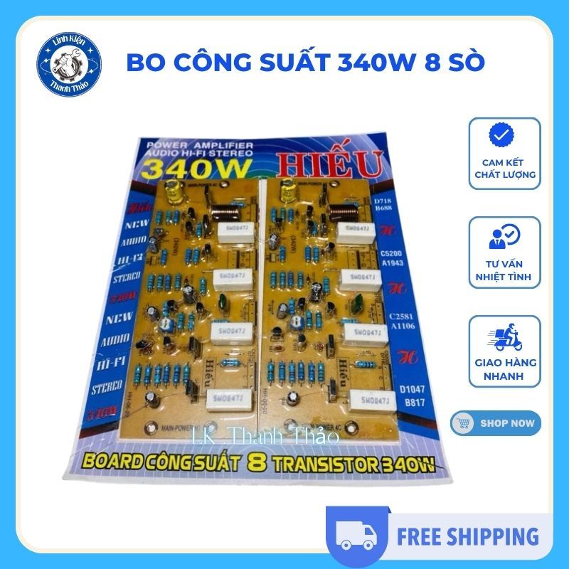 Bo Công Suất 340w 8 Sò ,Mạch Khuếch Đại Âm Thanh