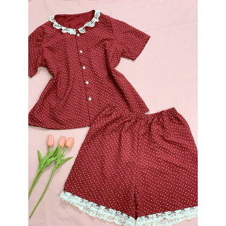 Bộ đồ ngủ  đồ mặc nhà chất đũi Hàn
