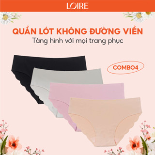  COMBO 4 Quần Lót Su Đúc Nữ Không Viền Tàng Hình Mềm Mịn Loirechic QSD04 