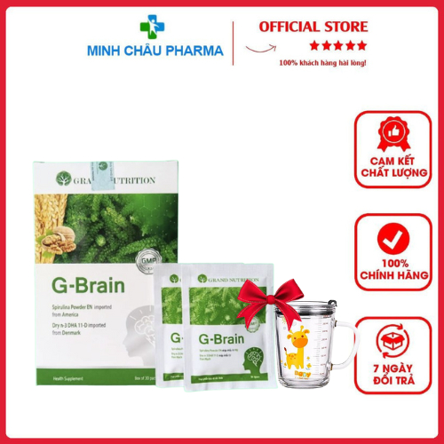 COMBO 2 HỘP CỐM TRÍ NÃO GBRAIN - G BRAIN CẢI THIỆN MẤT TẬP TRUNG - DP MINHCHAU