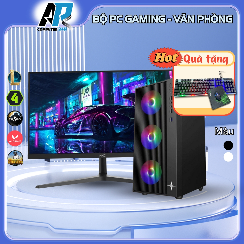 Bộ PC Gaming Cấu Hình Cao Core i3 10100F, i5 9400F R8G/16G SSD 128Gb Card Rời GT730/1050Ti -BH 2 năm