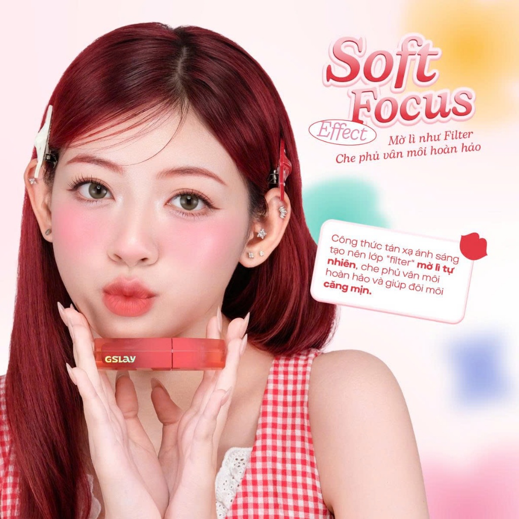 Son kem GSLAY Sorbet Lip Cream mịn lì thuần chay che phủ rãnh môi giữ màu lâu trôi (4gr)