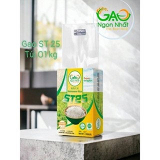 Gạo trắng ST25 HUN TRÙNG hữu cơ 1KG - GẠO NGON NHẤT nấu cháo cho bé - Nhà Hữu Cơ