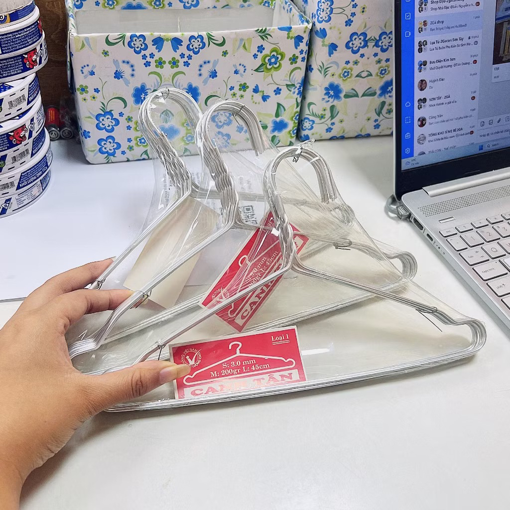 50 móc phơi quần áo trẻ em -móc treo đồ sơ sinh,móc phơi đồ 17+27cm