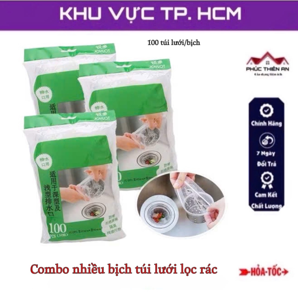 Combo nhiều bịch túi lưới lọc rác bồn rửa chén, bát (khoảng 50-100 túi lưới/bịch)- đa năng, tiện dụng, tiết kiệm