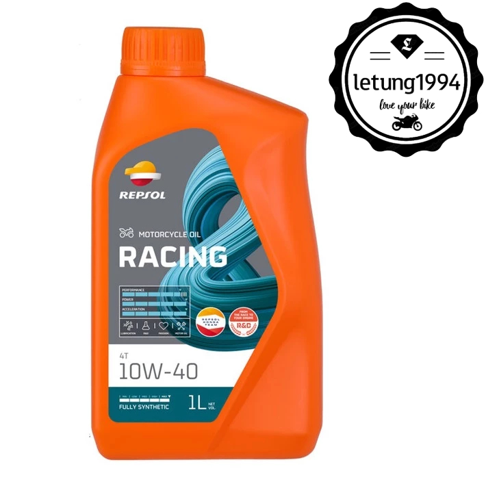 Nhớt Repsol Racing 10W40 hàng chính hãng (New 2025) vòi rót nâng cấp mới