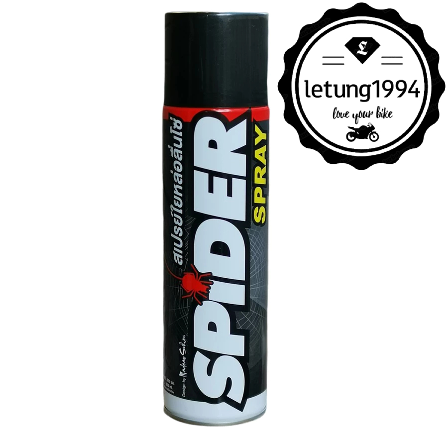 Chai xịt bôi trơn sên SPIDER SPRAY 600ml, dưỡng xích cao cấp tơ nhện chống văng chính hãng Lub7