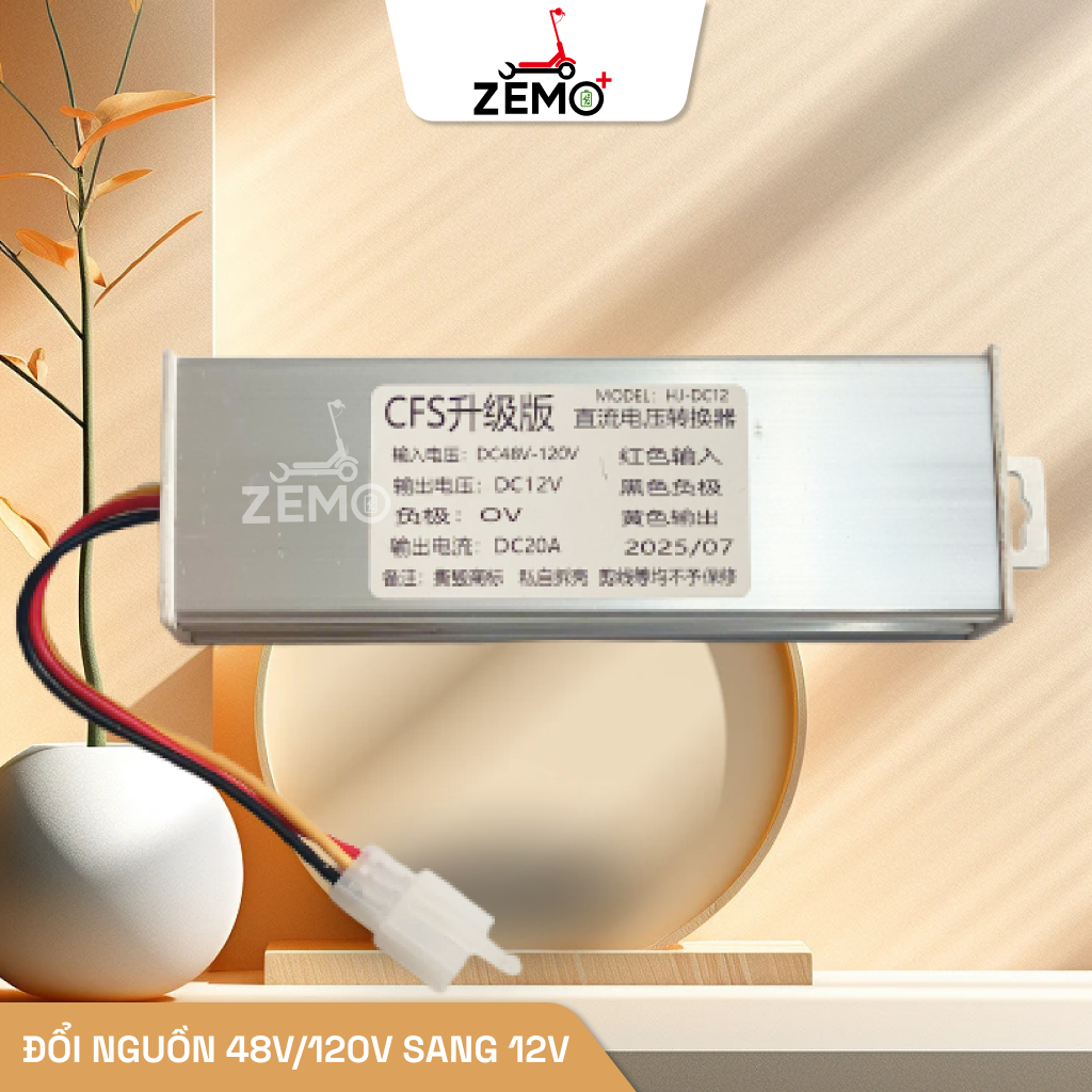 Đổi nguồn độ xe điện 48V - 120V sang 12V