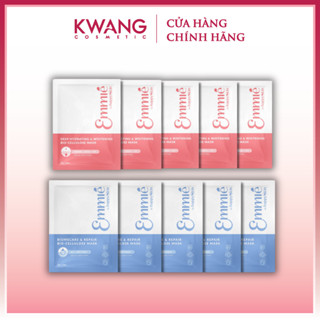   KW  Hộp 10 miếng Mặt Nạ Sinh Học Dừa Emmie by Happy Skin Cấp Ẩm Phục Hồi Dưỡng Sáng Da 25g 