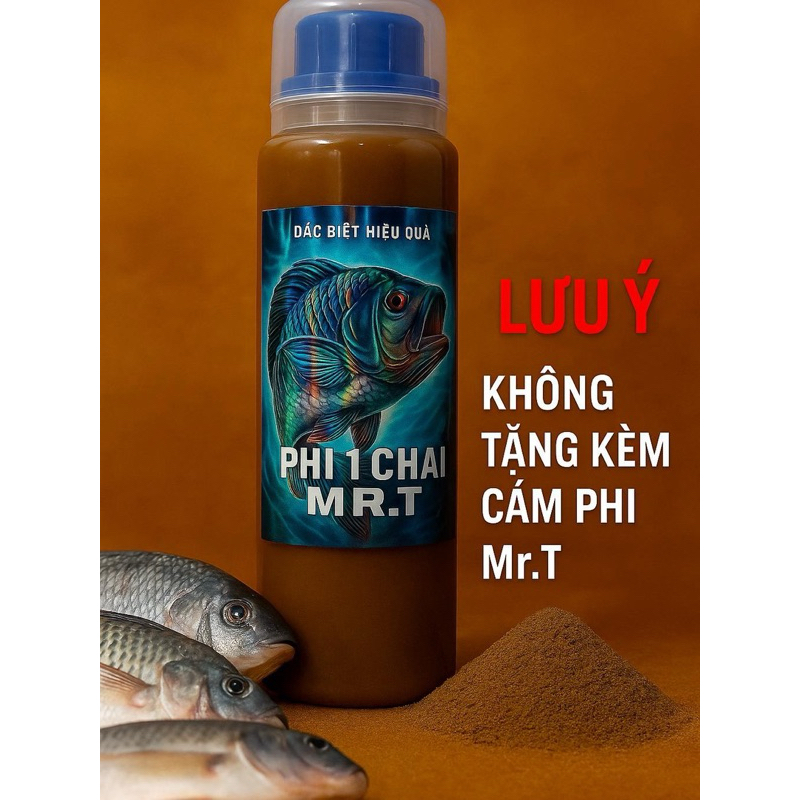 [Mr.T] Phi 1 chai - mồi câu cá rô phi siêu nhạy - chai chiết từ combo rô phi mrt - mồi câu cá chuyên