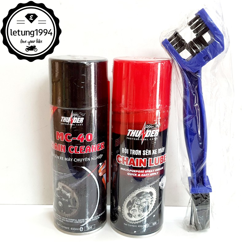 BỘ VỆ SINH BẢO DƯỠNG RỬA SÊN XE MÁY THUNDER chính hãng Nano williams - Dưỡng sên rửa sên xích xe máy GIÁ RẺ