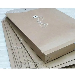 10_CÁI_BÌ_ A4_CỘT_DÂY giấy kraft xi măng có đáy rộng cột dây