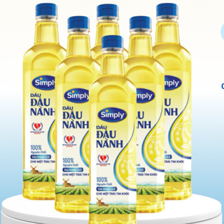  Combo 6 chai dầu ăn Simply 1l  Mezan gold 1l dầu đậu nành chất lượng và tốt cho sức khỏe 