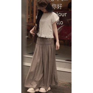 [SMOR.VN] Chân váy dài, dáng xoè, eo chun RIKA