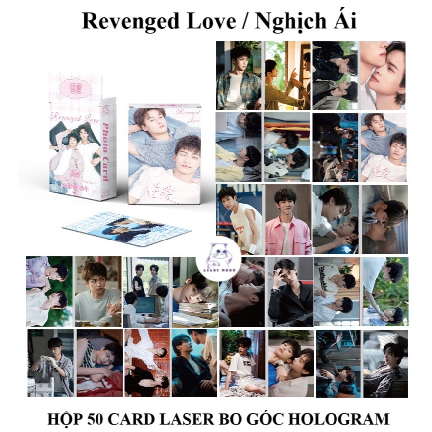 Hộp 50 card Nghịch Ái / Revenged love Điền Hủ Ninh x Tử Du đóng Trì Sính và Ngô Sở Úy lomo BL đam mỹ