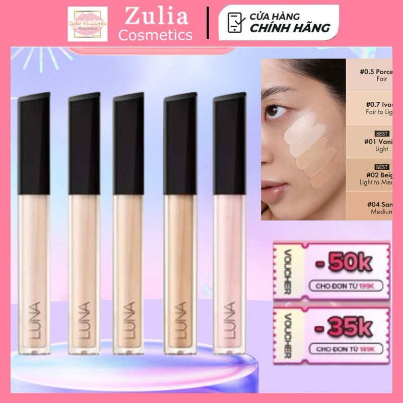   Luna  Kem che khuyết điểm LUNA đầu vừa vặn lâu trôi   cố định 7.5g   Corrector 6.5g 