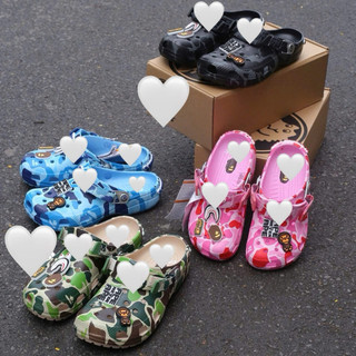 Giày dép sục thời trang bigsize nam nữ cao su đúc nguyên khối màu camo hot siêu êm nhẹ, xăng đan lười hottrend cao cấp