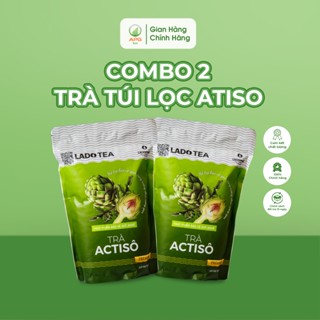 Combo 2 Túi Trà Atiso Ladophar, Gói 100 túi lọc, tăng cường sức khoẻ