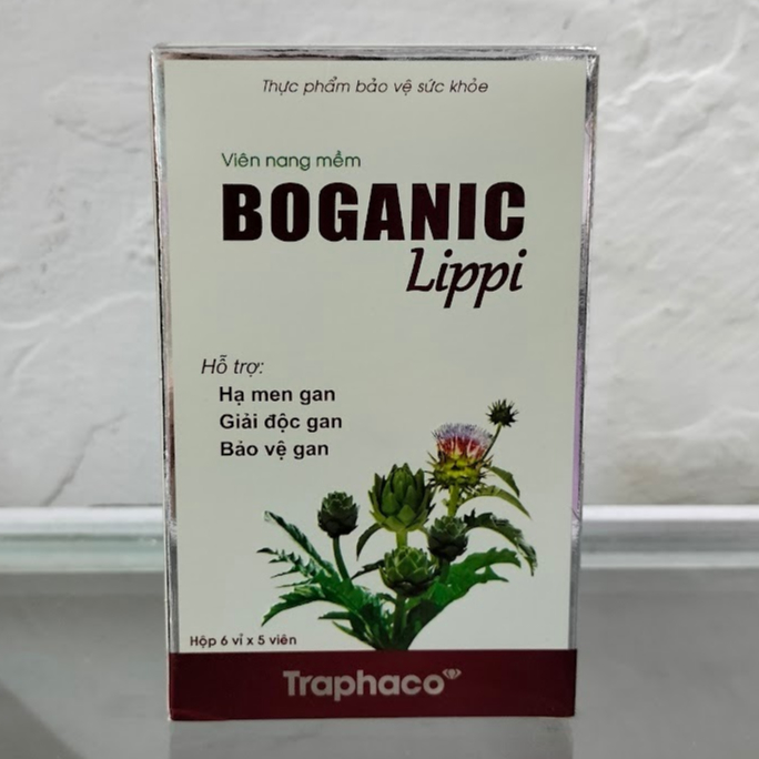 Boganic Lippi Traphaco - Hạ men gan Giải độc gan, bảo vệ, phục hồi và tăng cường chức năng gan (30 v