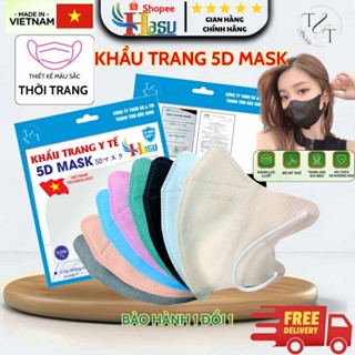 Thùng 500 Chiếc Khẩu trang 5D HASU 3 lớp, Chống Tia UV Kháng Khuẩn Cao Cấp 3 Lớp Hàng Chính Hãng