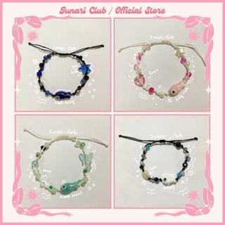  Vòng tay dây rút hình cá mắt quỷ - Vòng tay đôi handmade - Junari Club 