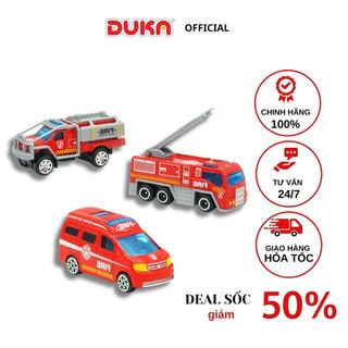 Đồ Chơi Duka: Đồ Chơi Mô Hình Hợp Kim DUKA - Xe Cứu Hỏa (Set 3 xe) DK81105