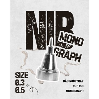   DA ĐEN  Tombow Mono Graph NIB - Đầu Inox Thay Cho Bút Chì 