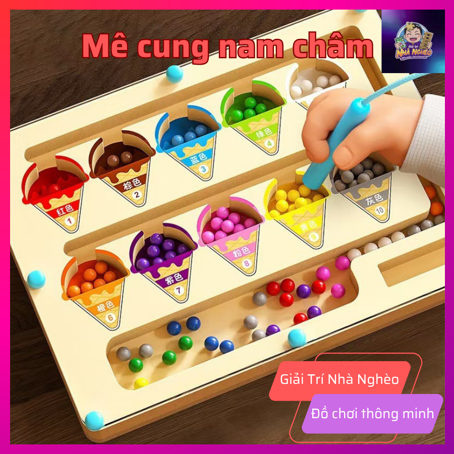 Đồ Chơi Mê Cung Nam Châm – Dạy Màu Sắc và Tư Duy Logic Cho Trẻ