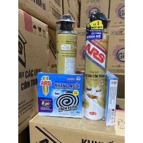 1 Chai xịt côn trùng ARS không mùi 600ml + tặng kèm 1 hộp nhang muỗi (hàng chính hãng)