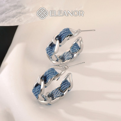 Bông tai nữ chuôi bạc 925 Eleanor Accessories khuyên tròn phụ kiện trang sức khuyên tai 10149