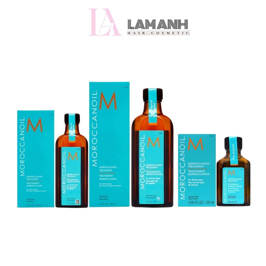 Tinh dầu dưỡng tóc Moroccanoil 25ml -100ml -200ml/(chai) hỗ trợ dưỡng phục hồi tóc giảm rụng tóc